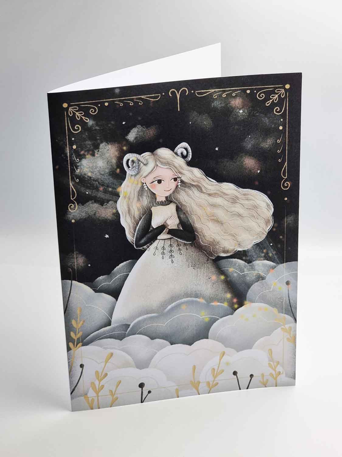Autorská ilustrace narozeninové přání - Beran