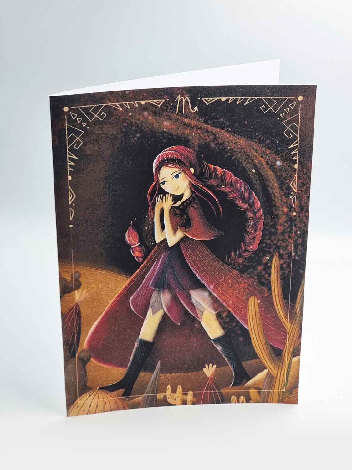 Autorská ilustrace narozeninové přání - Znamení štír