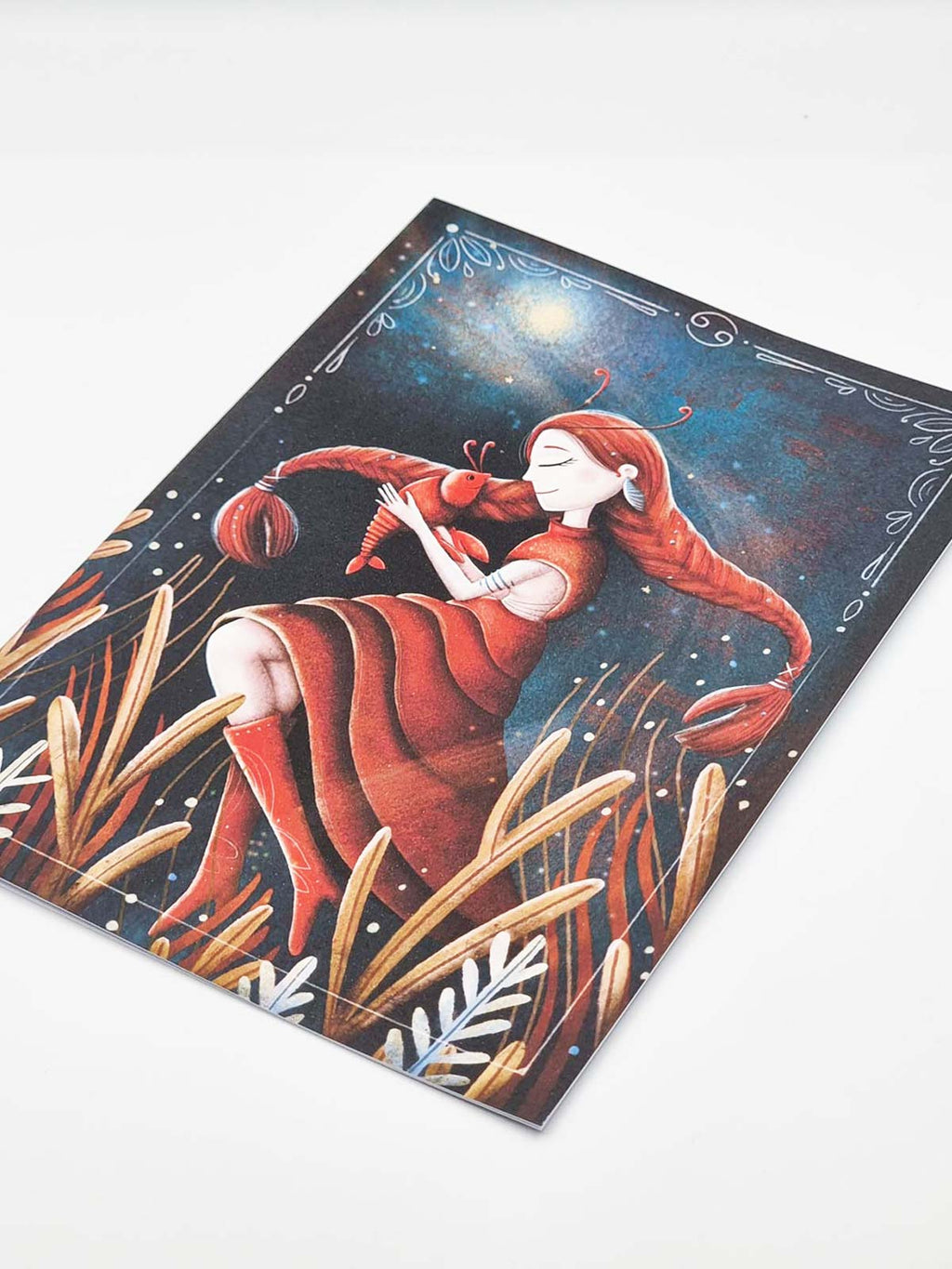 Autorská ilustrace narozeninové přání - Znamení rak