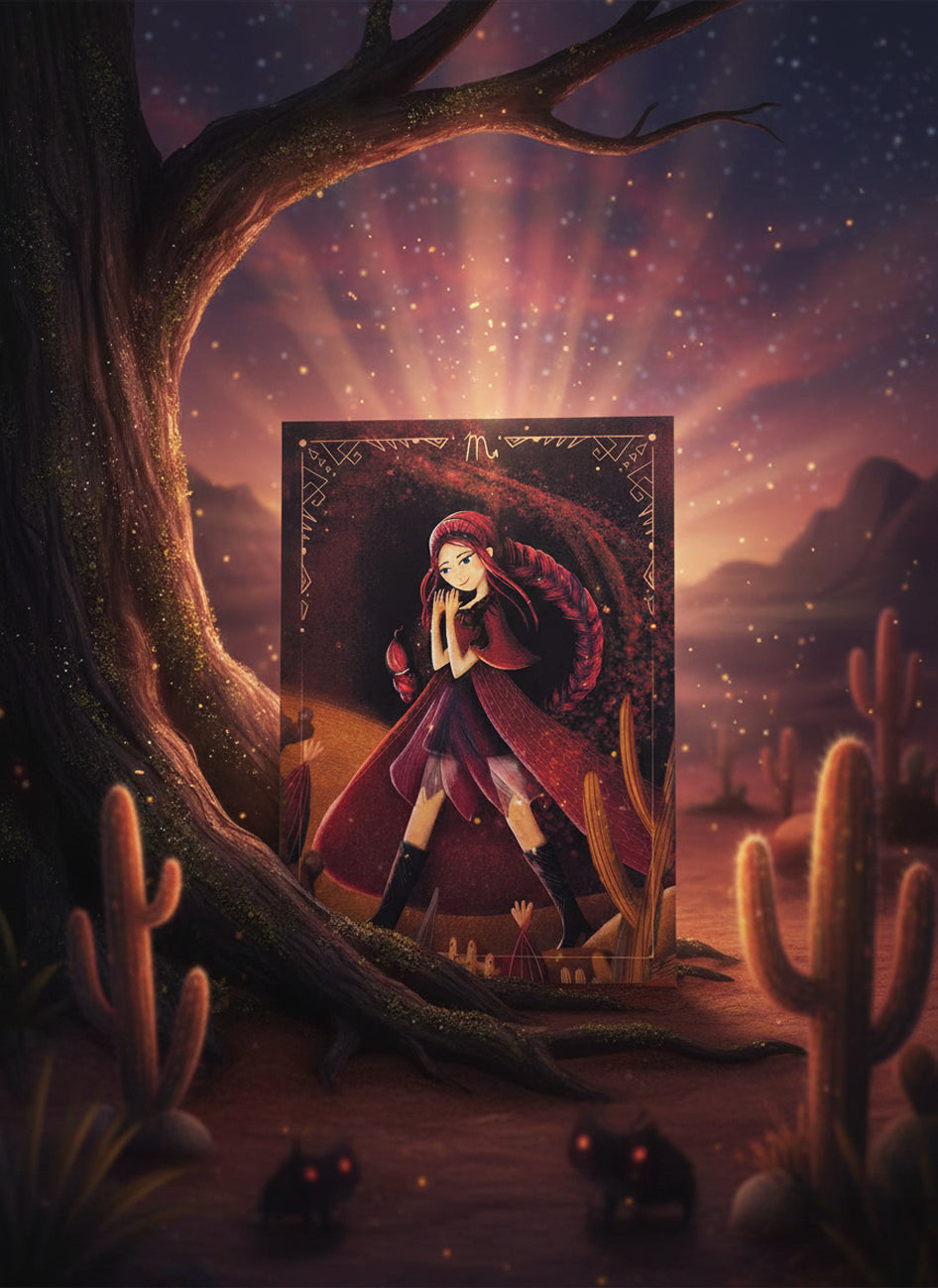 Autorská ilustrace narozeninové přání - Znamení štír