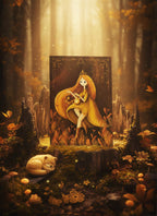 Autorská ilustrace narozeninové přání - Znamení váhy