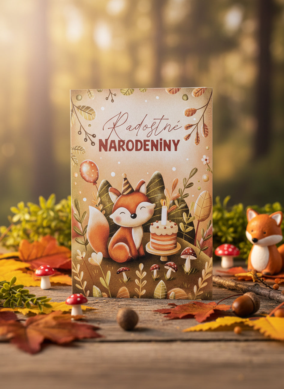 Narozeninové přání - Liška (Česká verze)