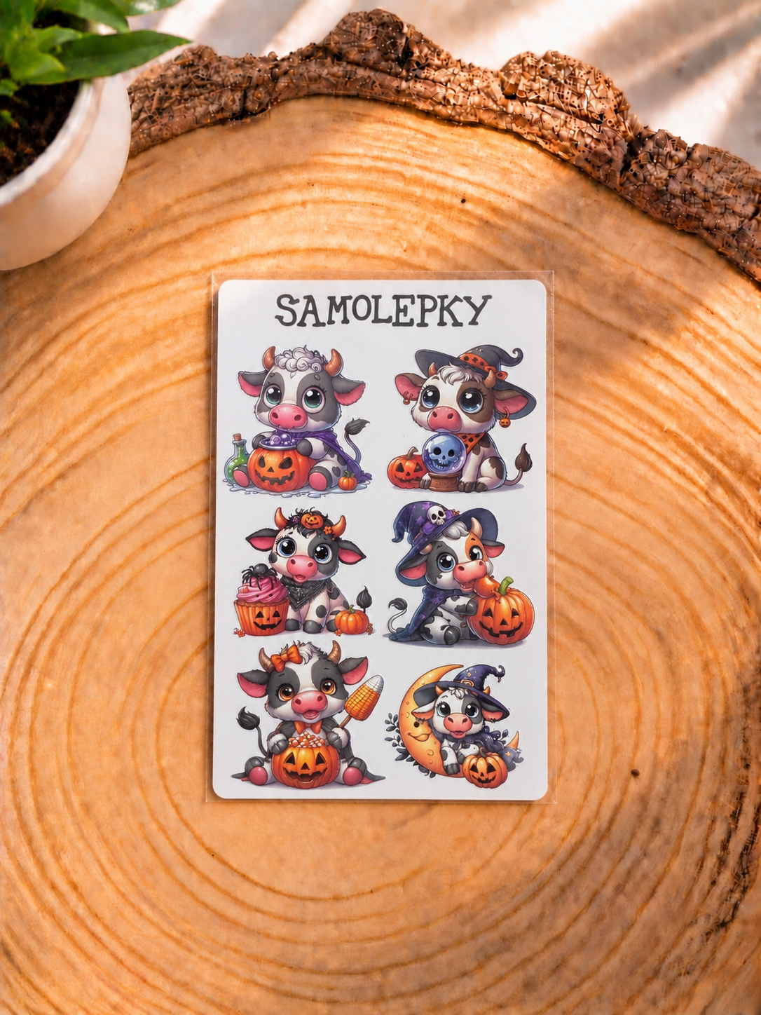 Samolepky - Strašidelné kravičky