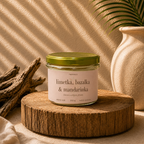 Vonná svíčka ve skle - Limetka s bazalkou & mandarinkou (300g)