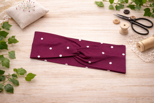 Křížená čelenka - Puntíky