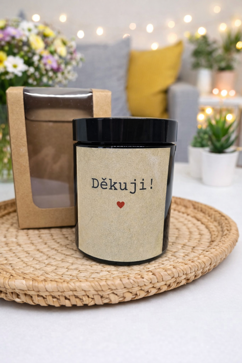 Sójová svíčka - Děkuji