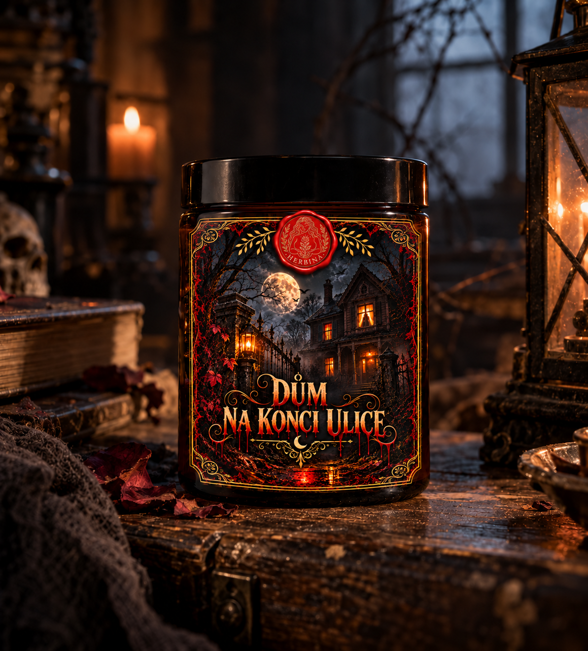 Halloweenská svíčka - Dům na konci ulice