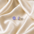 Puzetové náušnice Swarovski Rivoli  - Fialkový opál