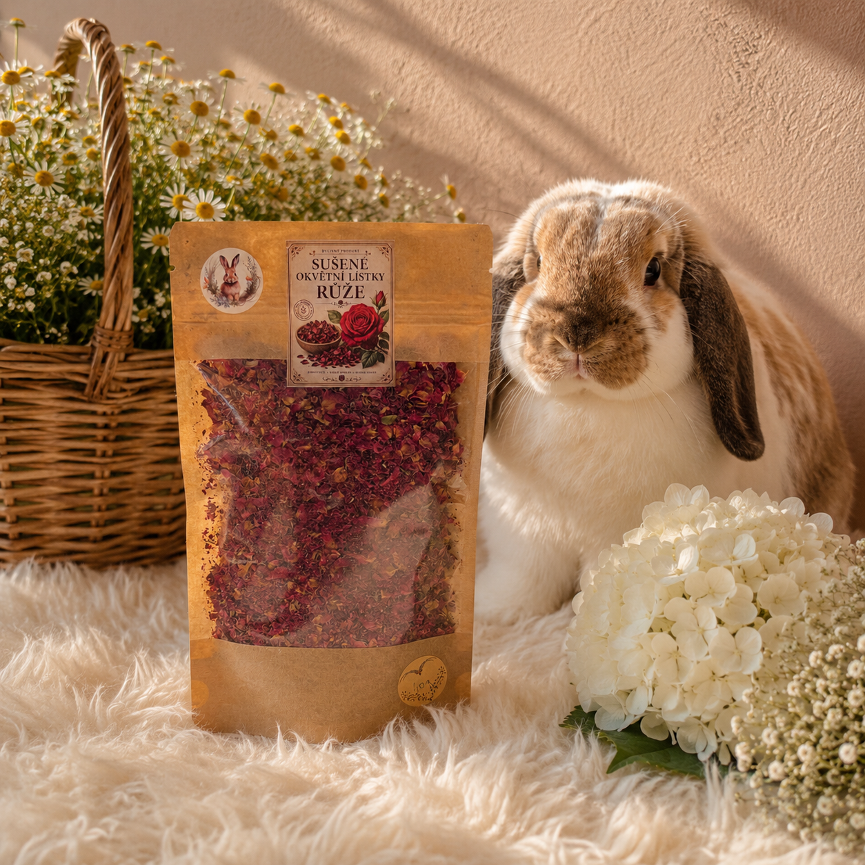 Doplňkové krmivo - Růže okvětní lístky (40g)