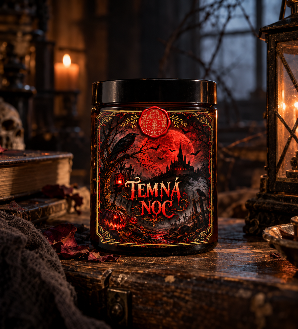 Halloweenská svíčka - Temná noc