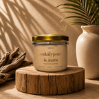 Vonná svíčka ve skle - Eukalyptus & máta (300g)