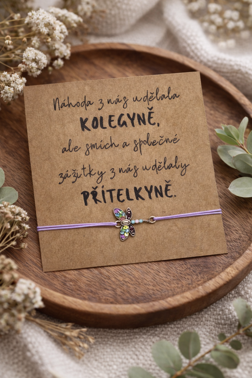 Provázkový náramek - Vážka