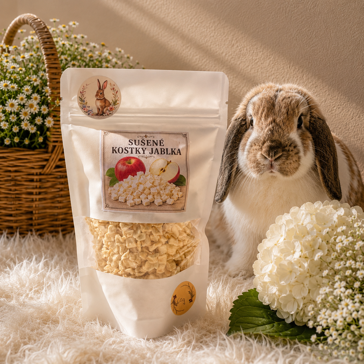 Doplňkové krmivo - Sušené Jablíčko (60g)