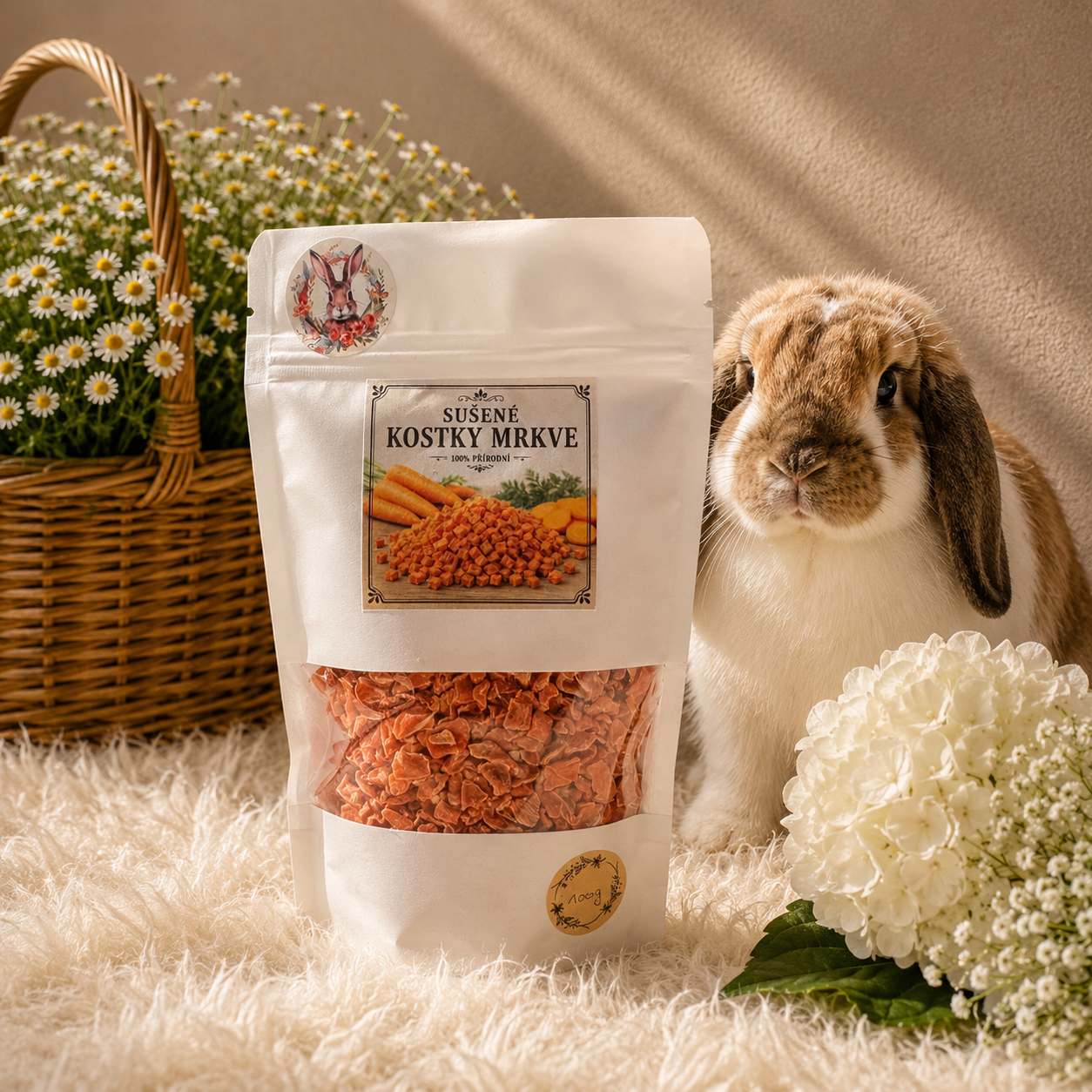Doplňkové krmivo - Sušená Mrkev (100g)