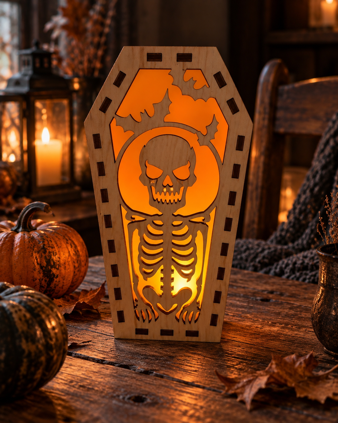 Halloweenská rakev - Kostlivec