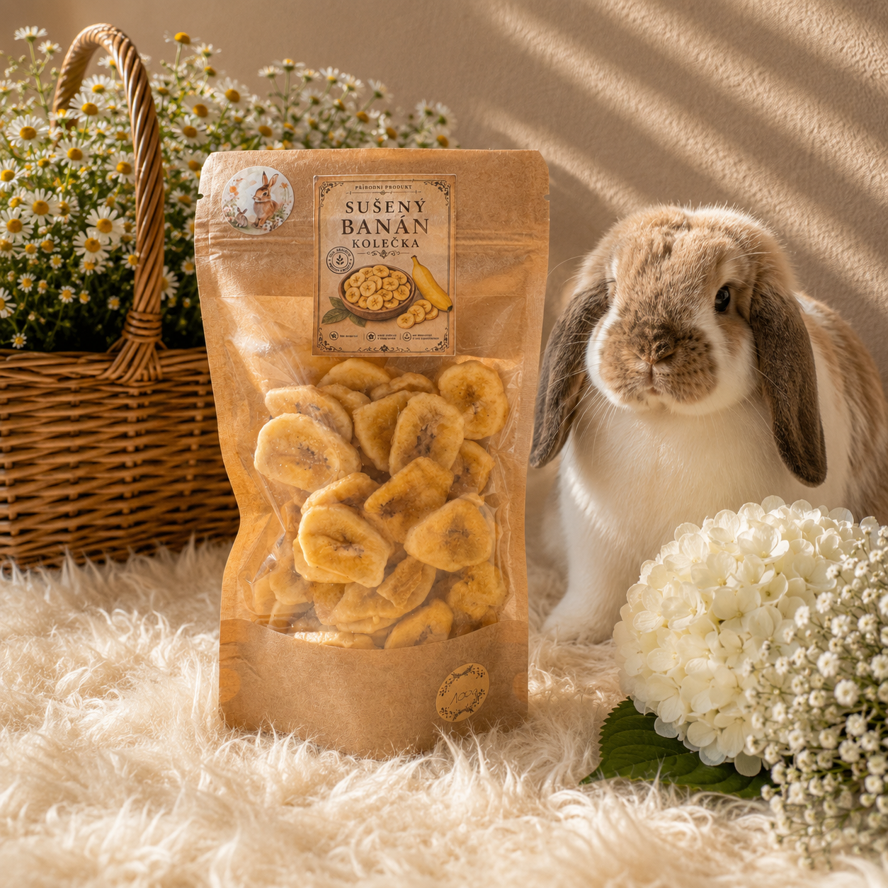 Doplňkové krmivo - Sušený Banán (100g)